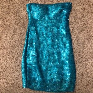 Sequin strapless dress